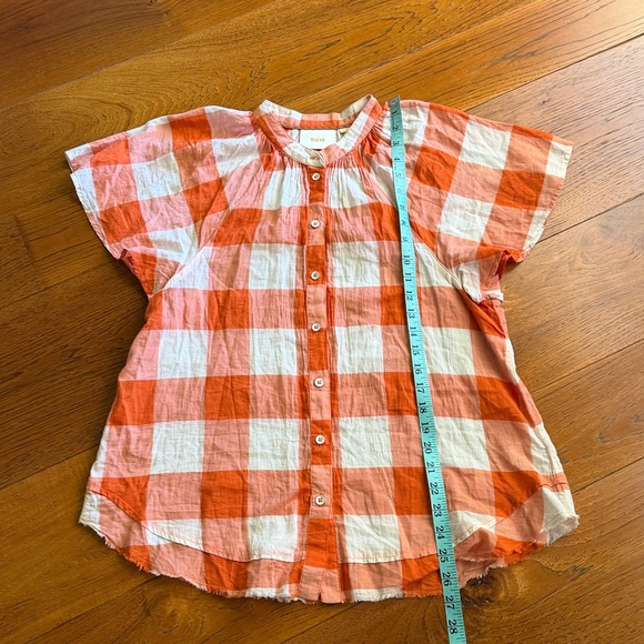 Anthropologie Maeva Priscilla Plaid Flutter Blouse - Picture 6 of 7